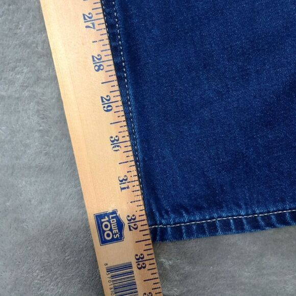 Free People We The Free Button Fly Flare Jeans 32 x 32 Night Sky Blue Trouser - Picture 5 of 16